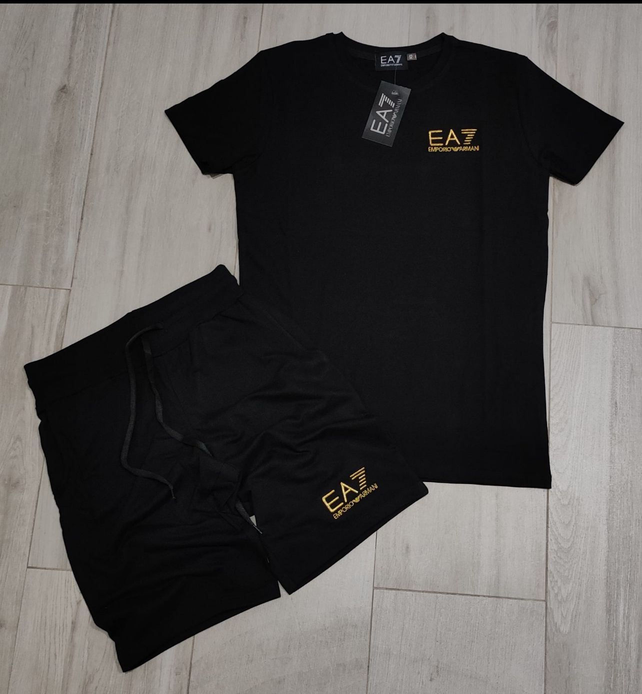 Conjunto verano EA7 negro