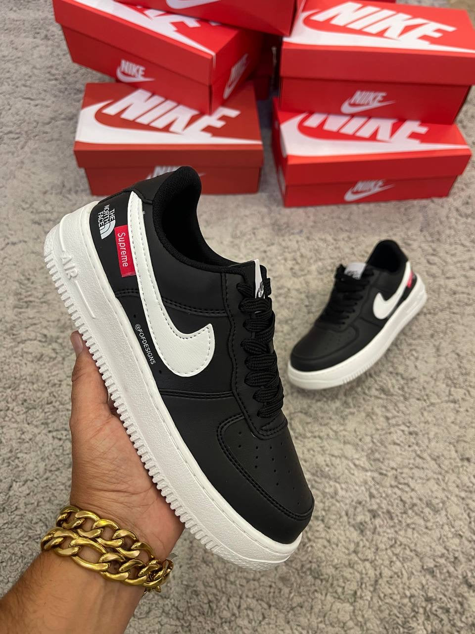 Air force 1 & the north face & supreme