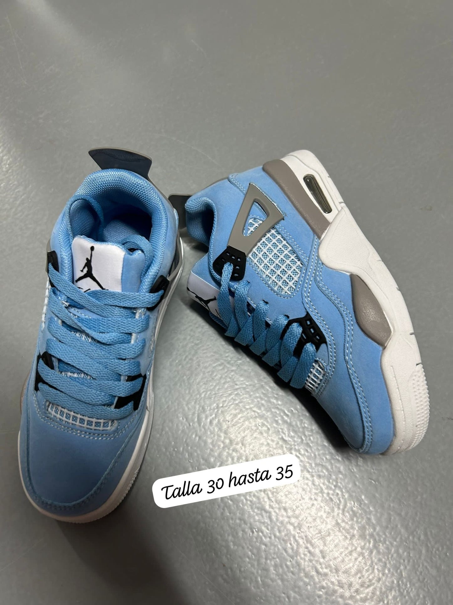 Retro 4 niños azul