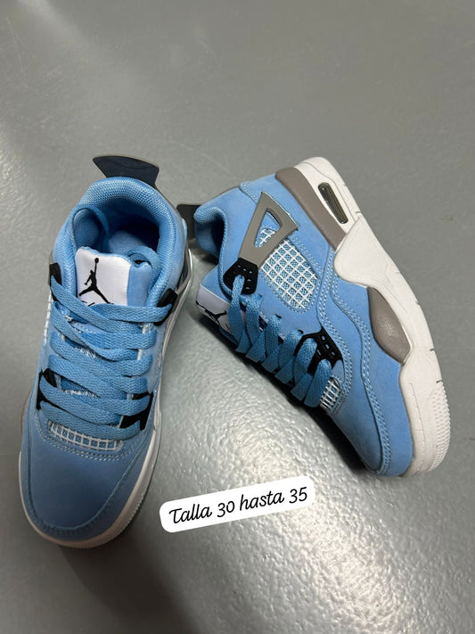 Retro 4 niños azul