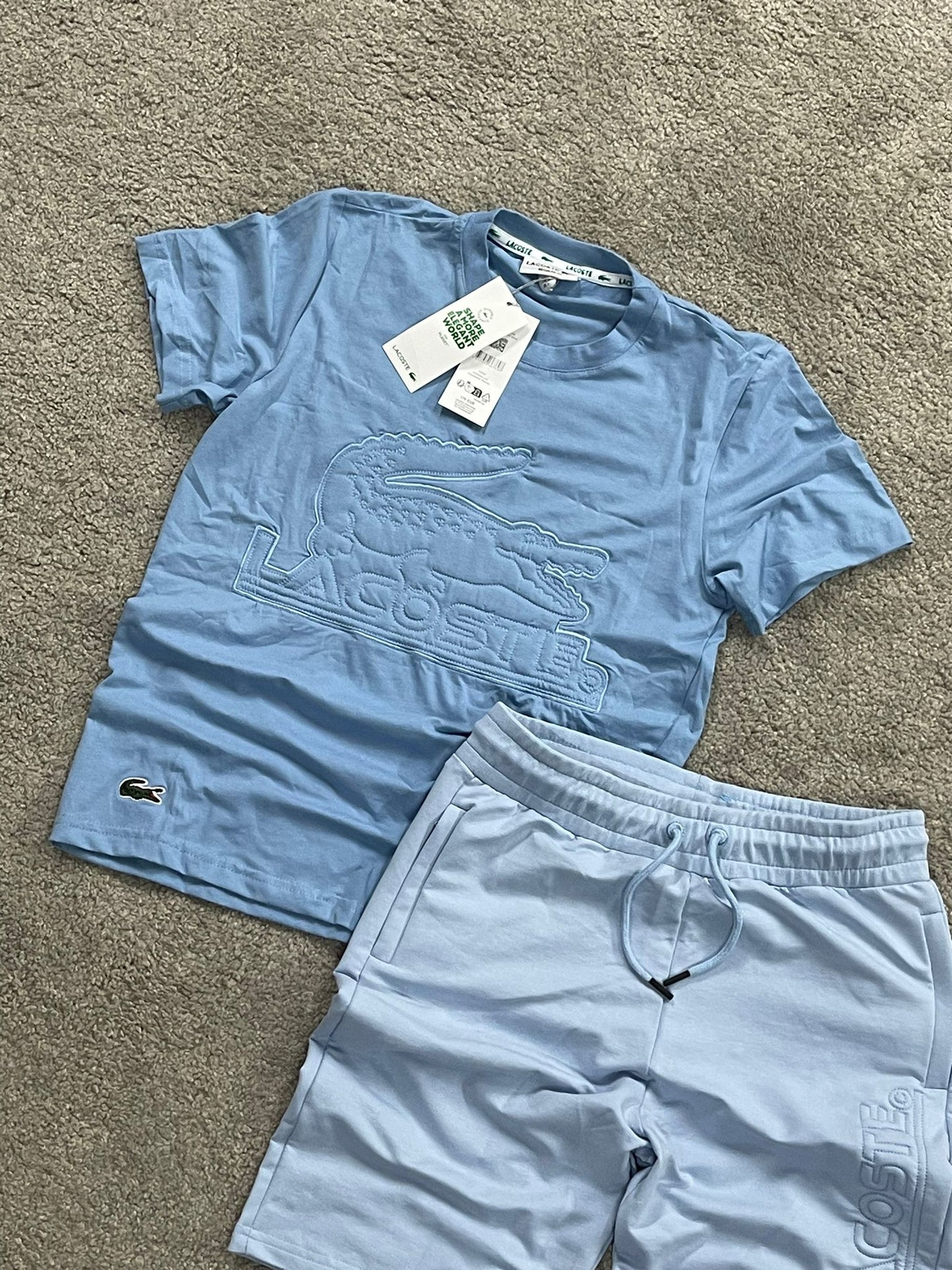Conjunto lacoste azul verano