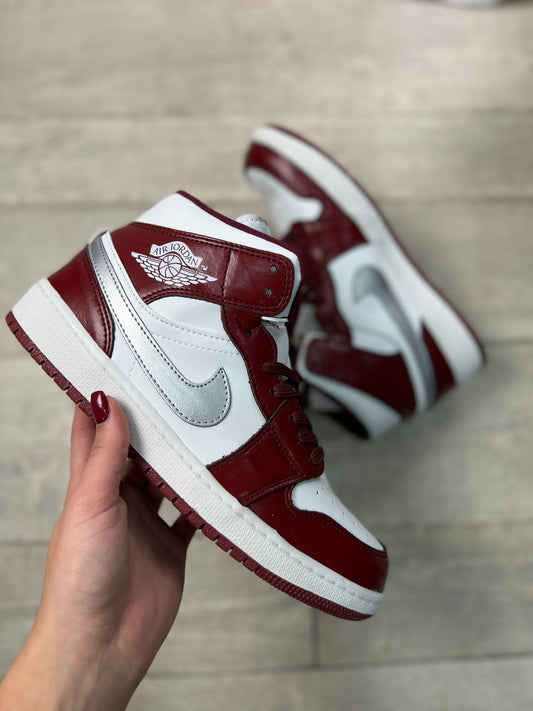 Jordan Mid Blanco/Granate