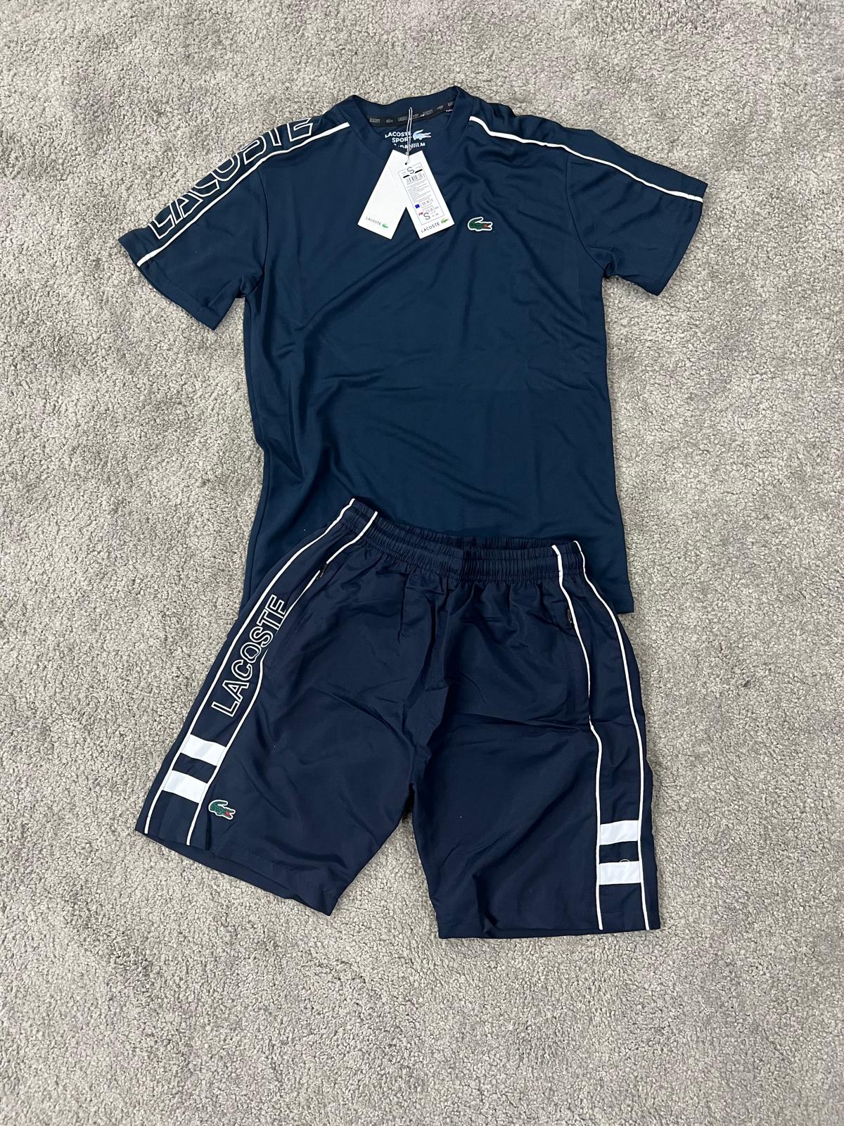 Conjunto lacoste negro verano