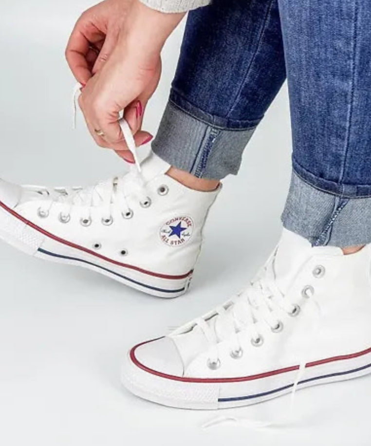 Converse alta blanca