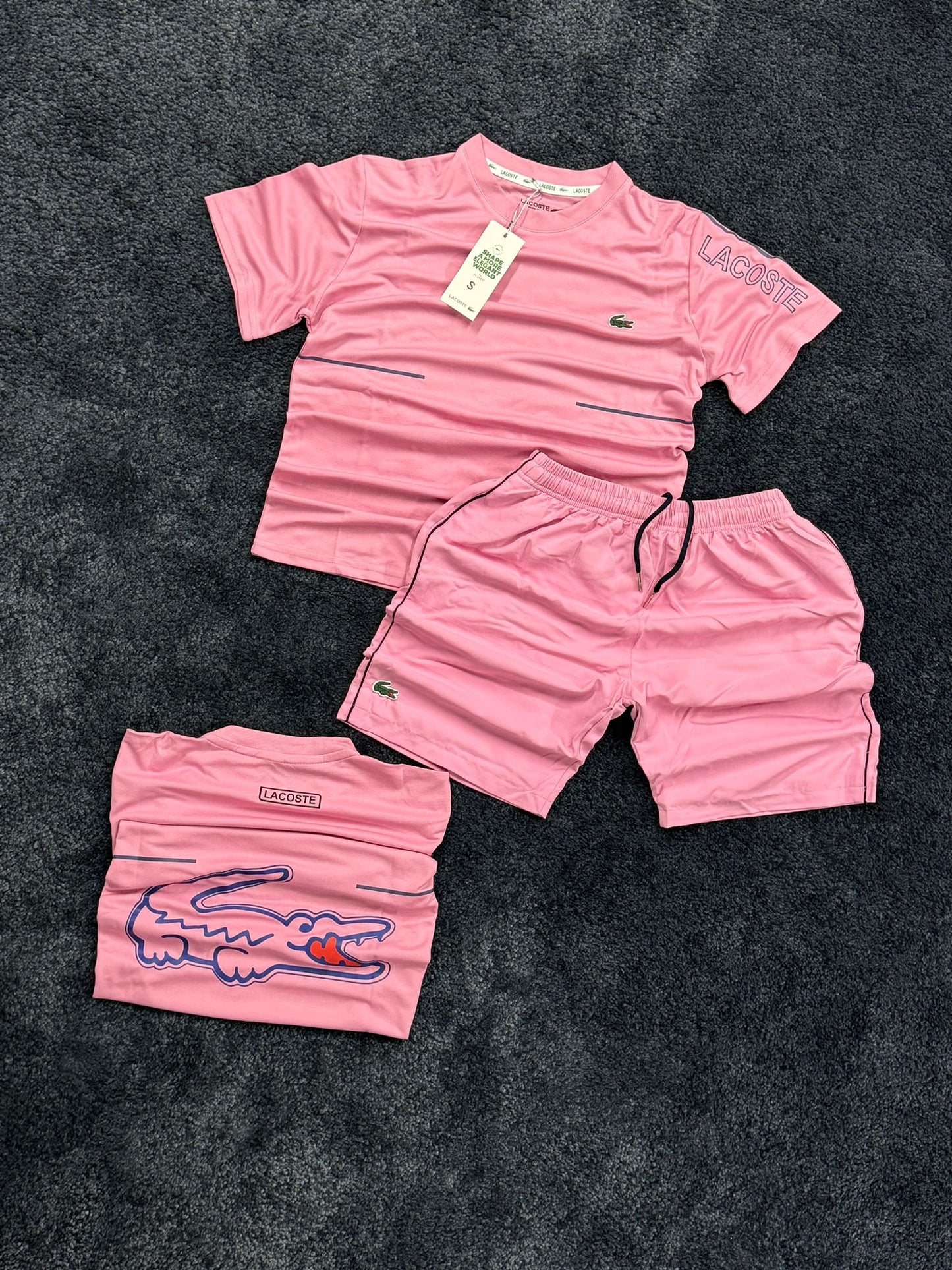 Conjunto lacoste rosa verano