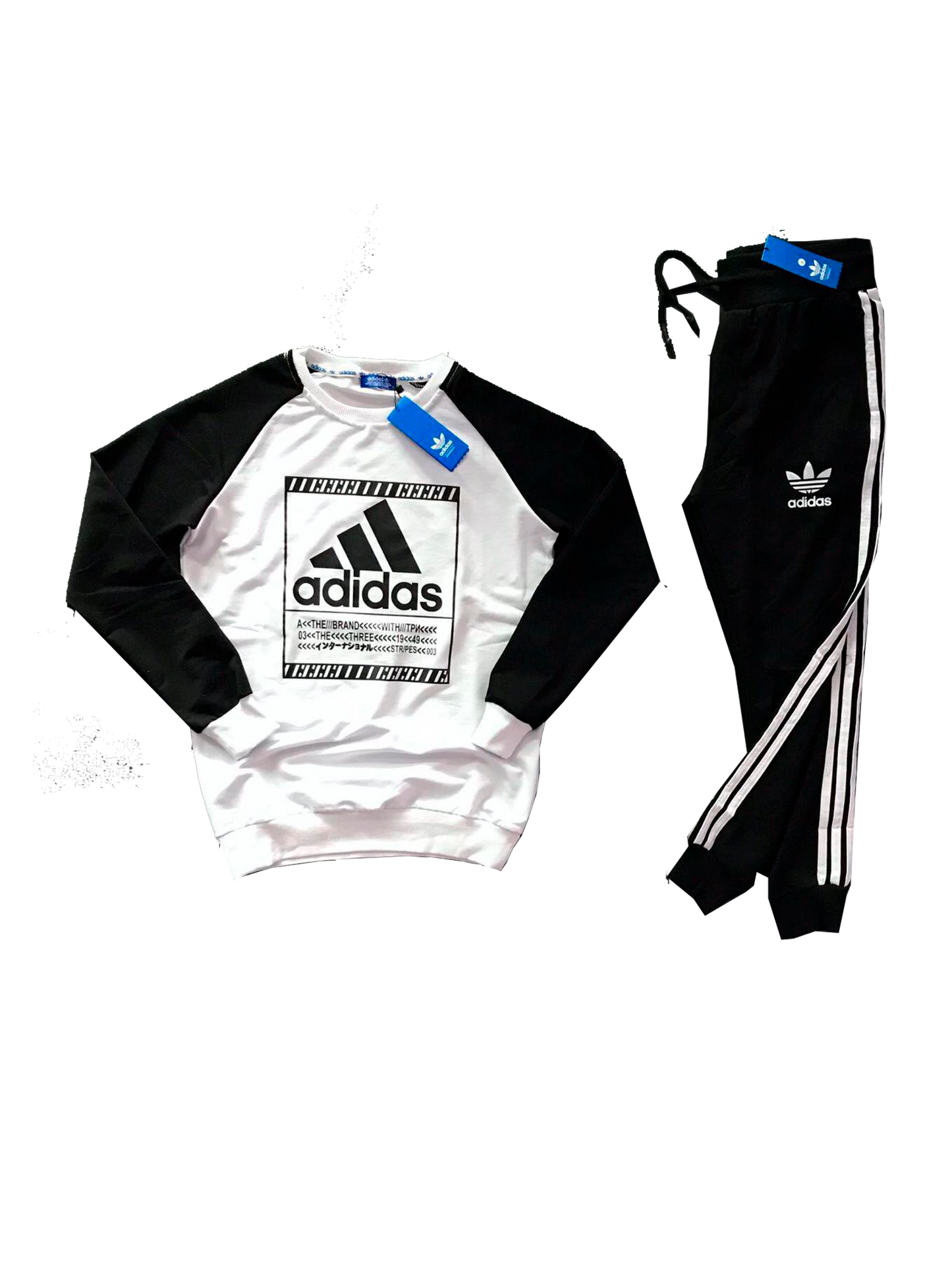 Conjunto Adidas Blanco y Negro