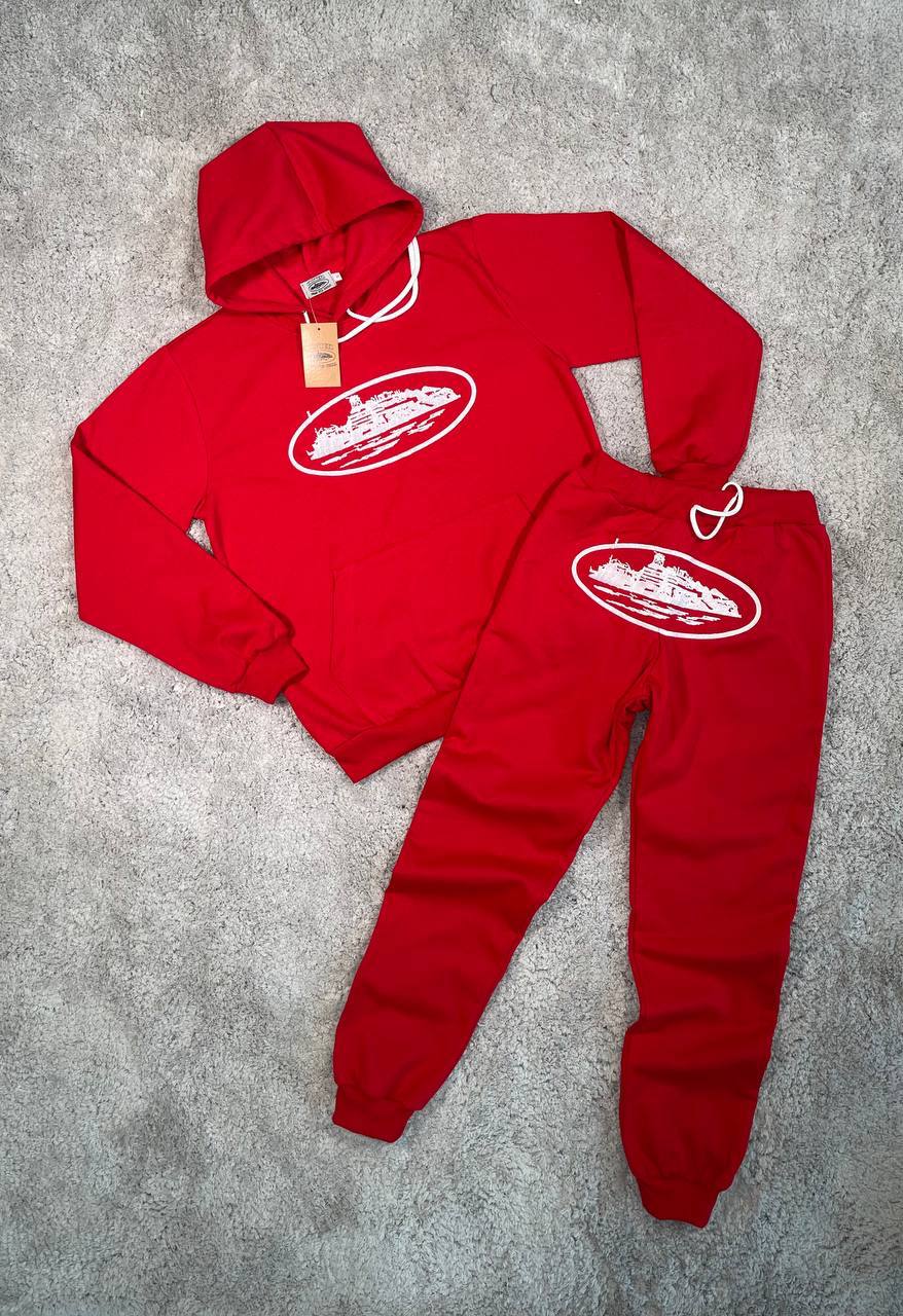 Chándal Corteiz rojo