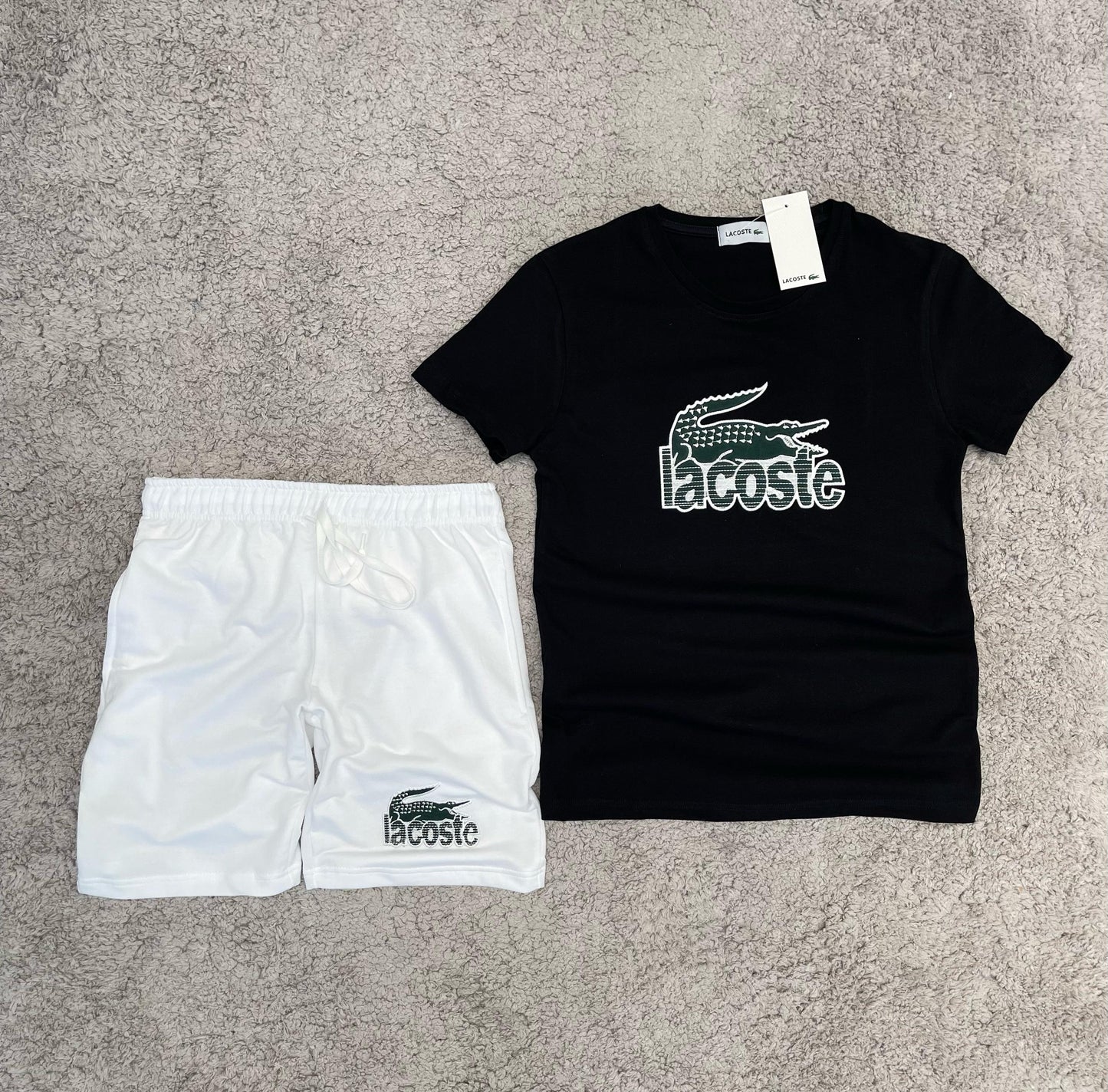 Conjunto verano Lacoste   NEGRO