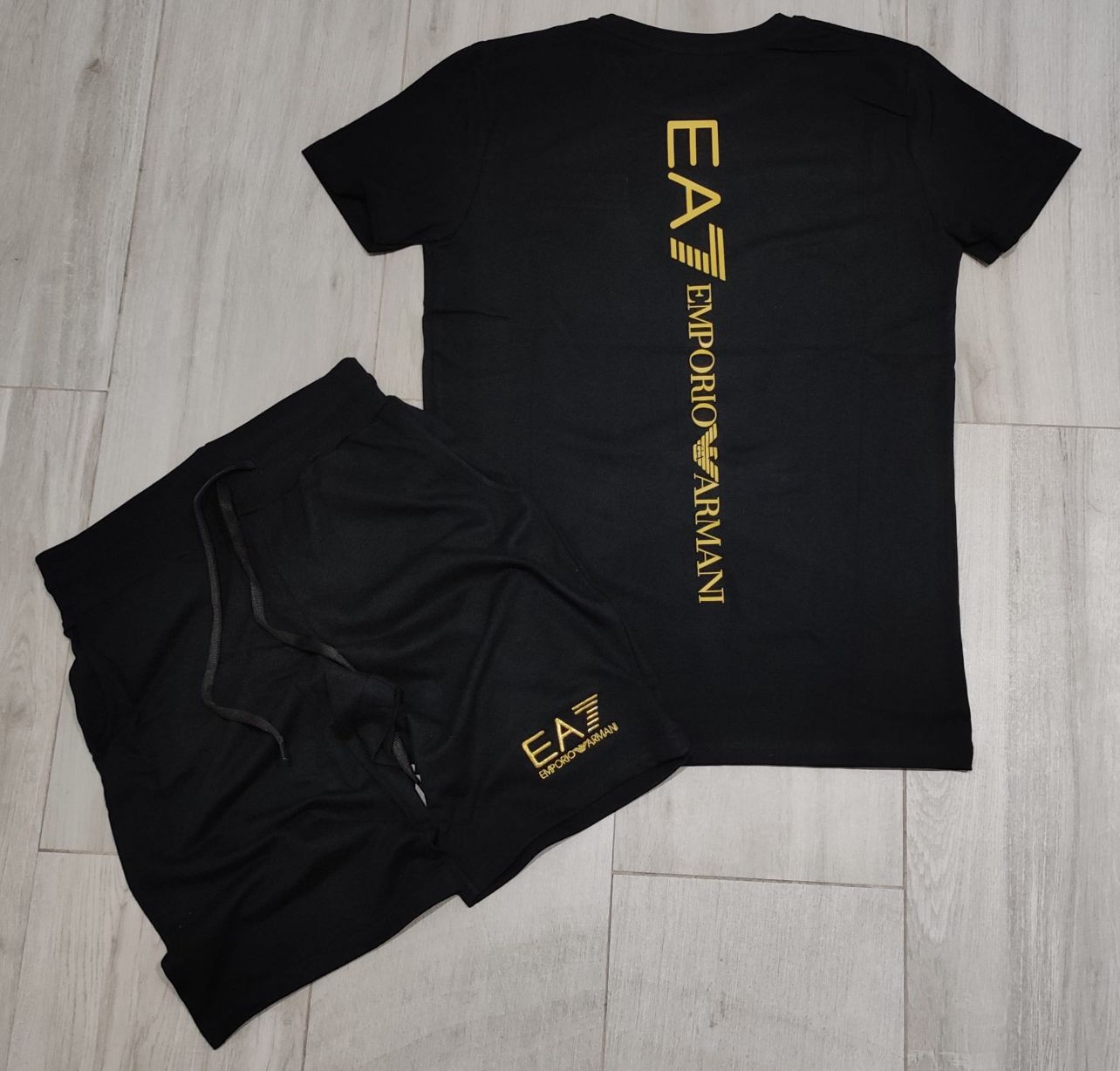 Conjunto verano EA7 negro