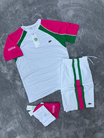 Conjunto verano Lacoste verde/rojo