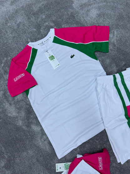 Conjunto verano Lacoste verde/rojo