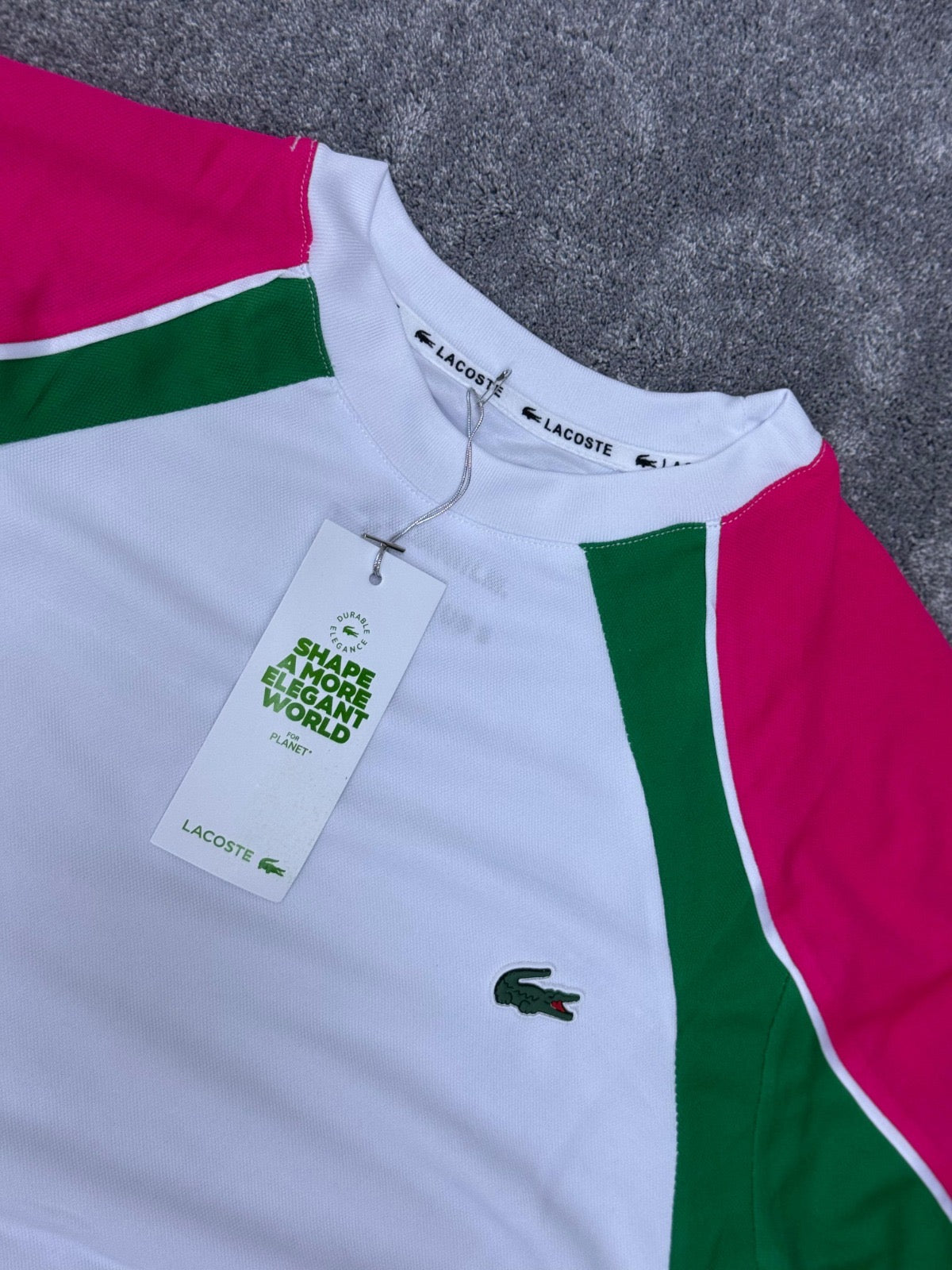 Conjunto verano Lacoste verde/rojo