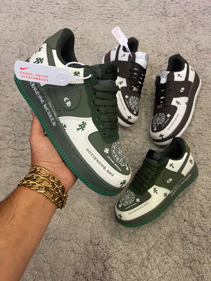 Air forcé 1 Chrome Hearts verde