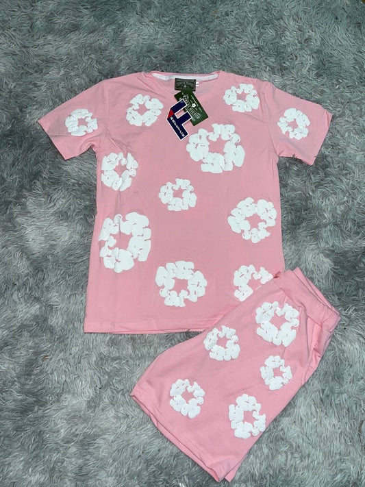 Conjunto verano denim tears rosa