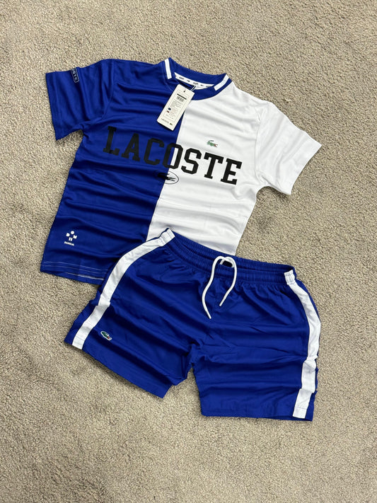 Conjunto lacoste azul-blanco