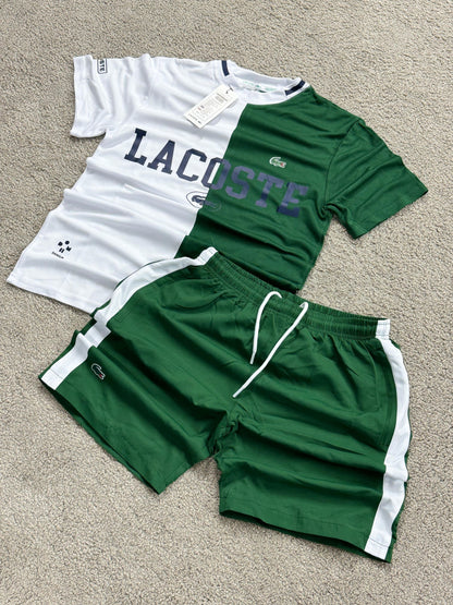 Conjunto Lacoste verde-blanco
