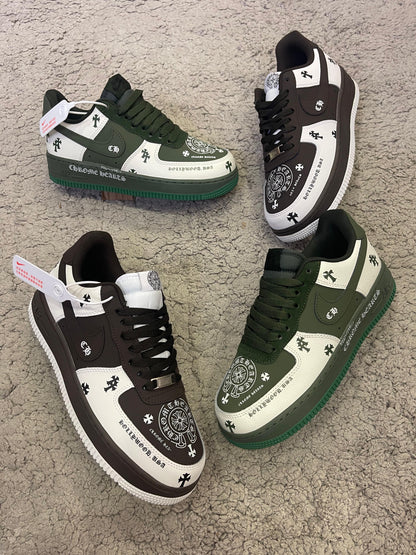 Air forcé 1 Chrome Hearts marrón