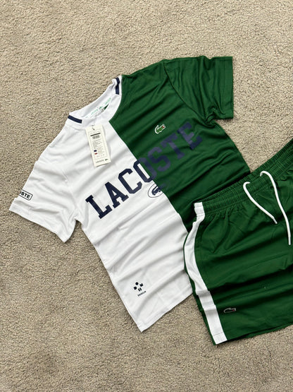 Conjunto Lacoste verde-blanco