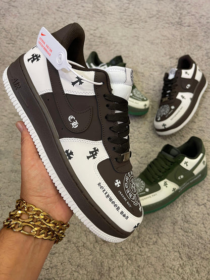 Air forcé 1 Chrome Hearts marrón