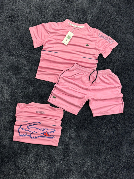 Conjunto Lacoste rosa