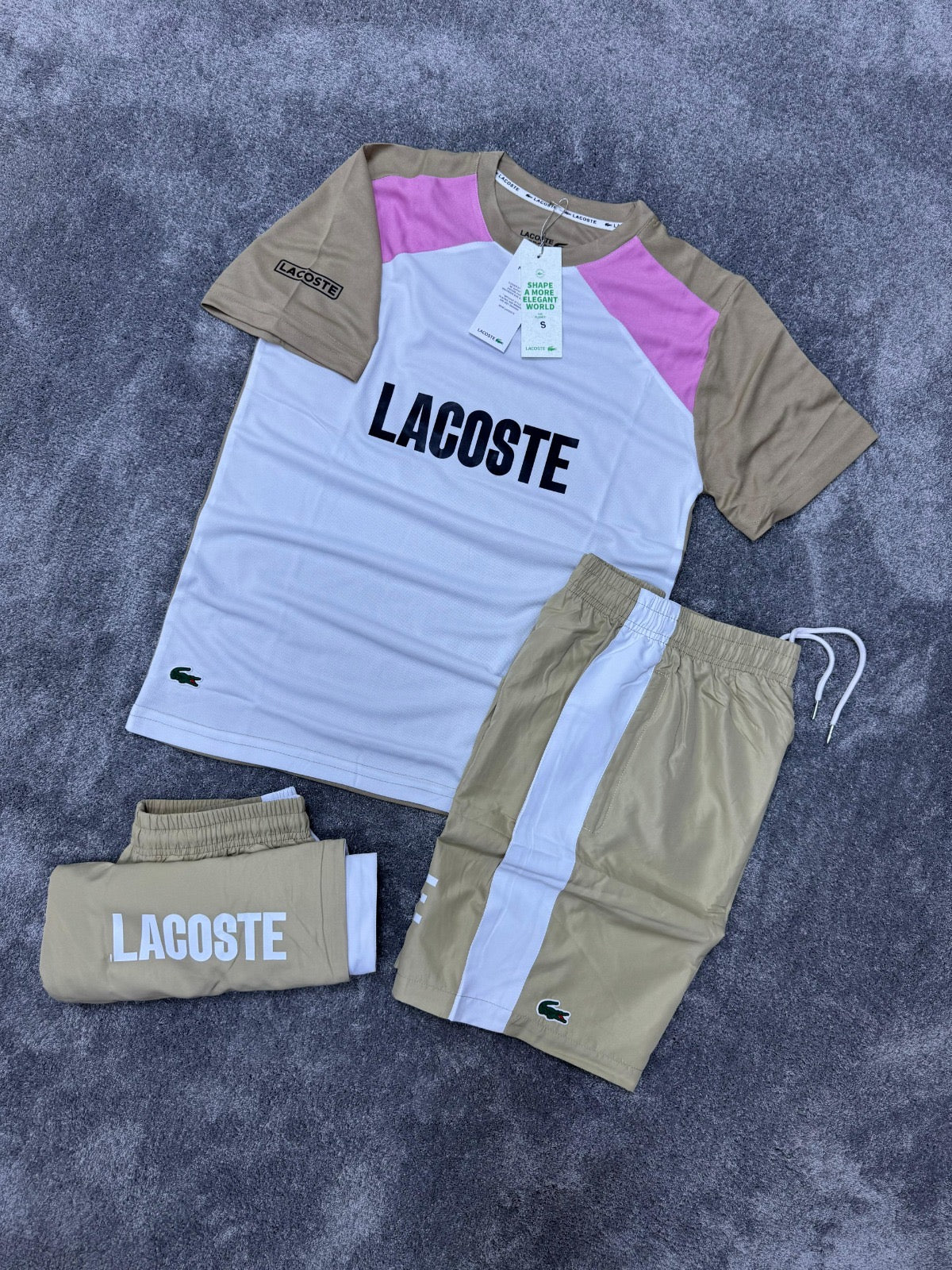 Conjunto verano Lacoste crema