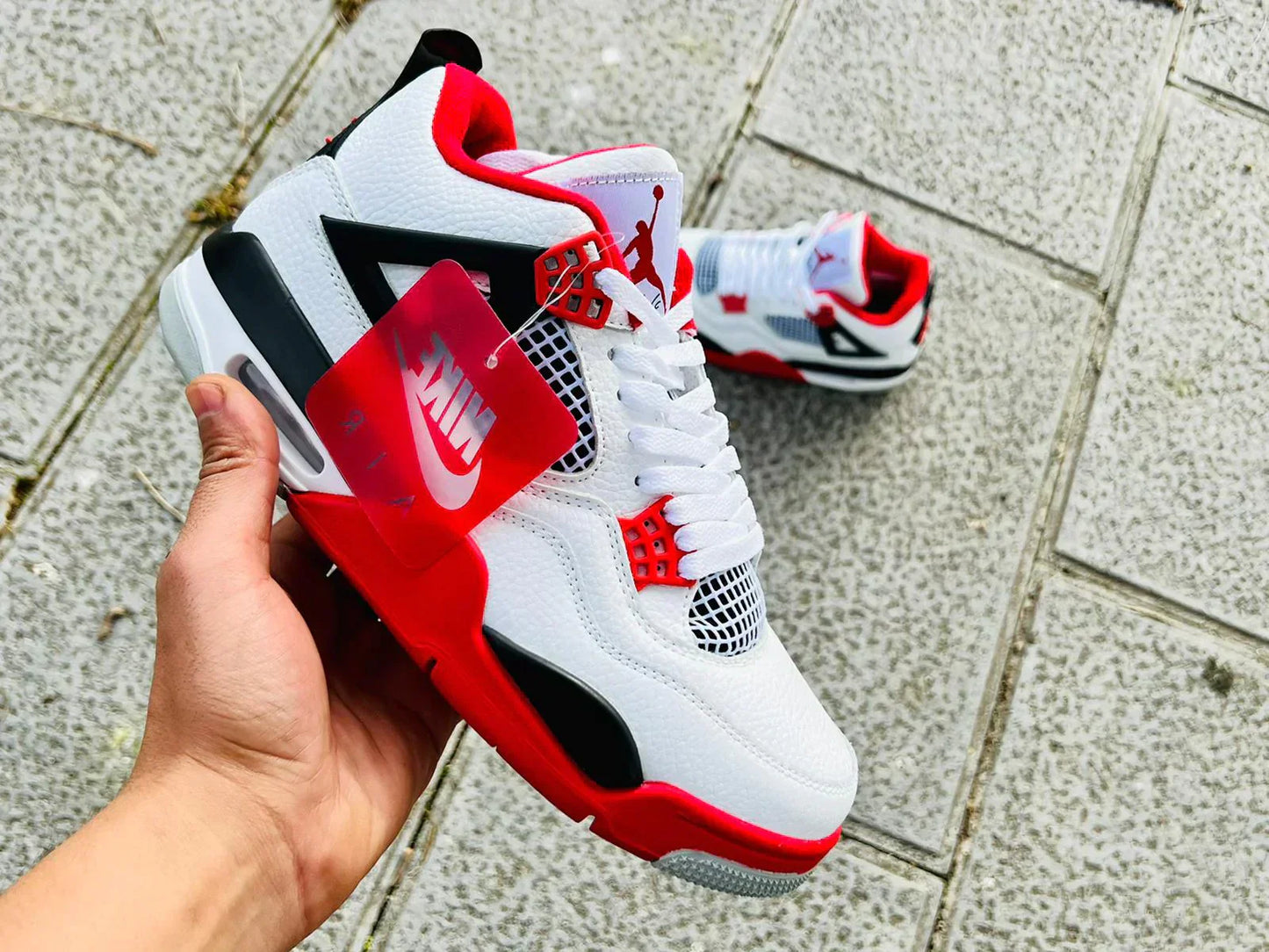 Jordan Retro 4 Fire Red Máxima Calidad